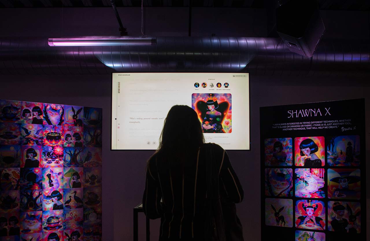 A guest using Infinite Wonderland at our pop-up event in San Francisco