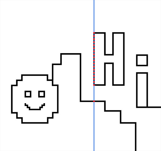 A drawing created by a blind participant using Creatability's sound canvas